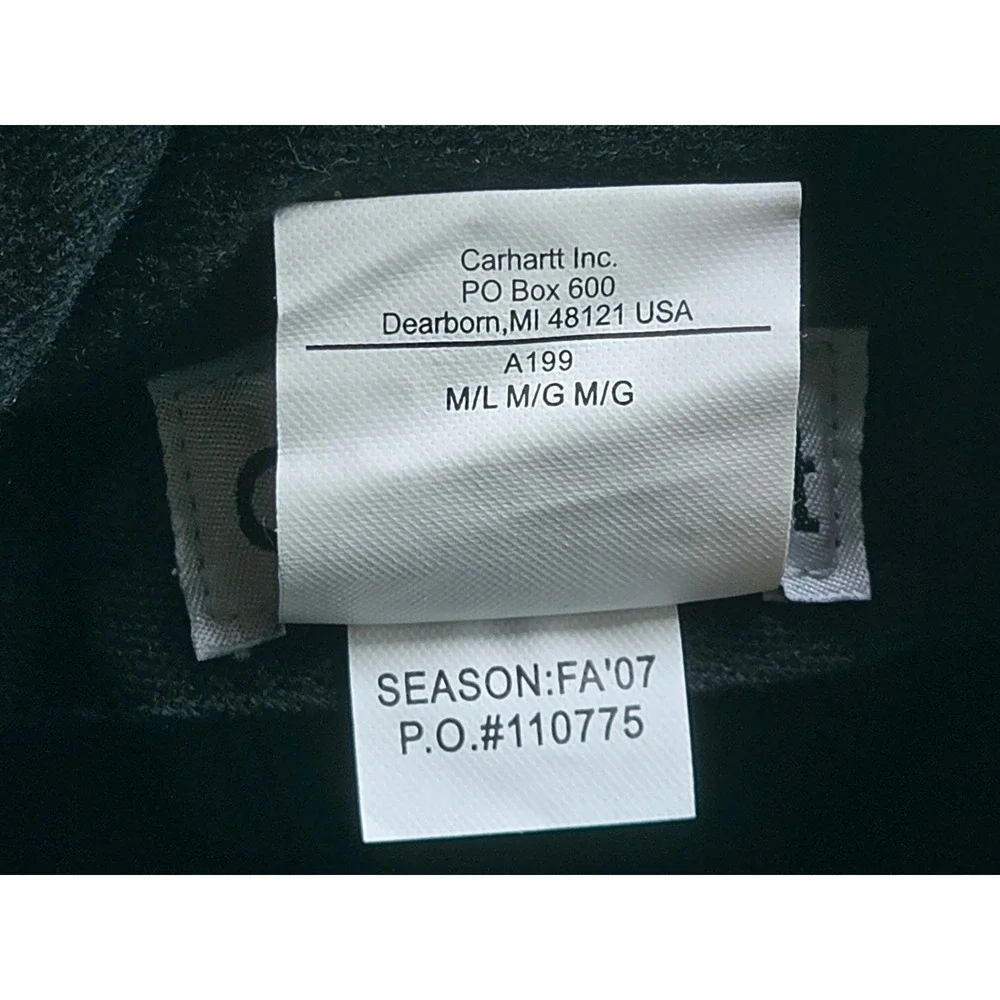 Carhartt A199 BRN Canvas Ear Flap Cap Brown Duck Workwear Hat M/L NWT NOS *Flaw*